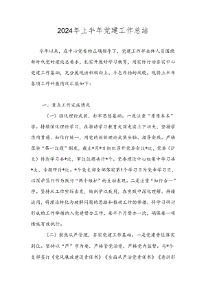2024年上半年党建工作总结 精选5篇.docx