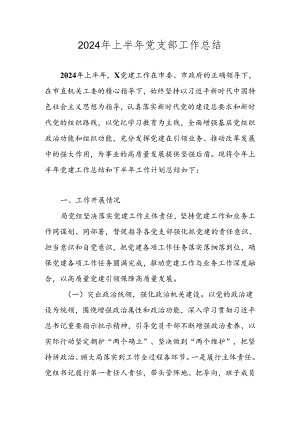 2024年上半年党支部工作总结（共六篇）.docx