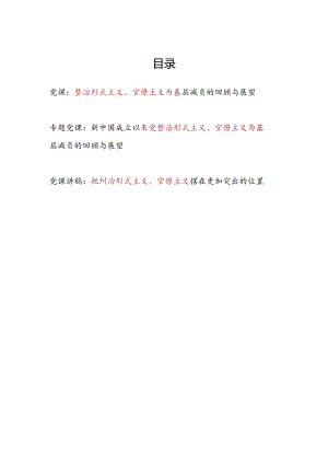 2024党委党支部整治纠治形式主义、官僚主义专题党课讲稿3篇.docx
