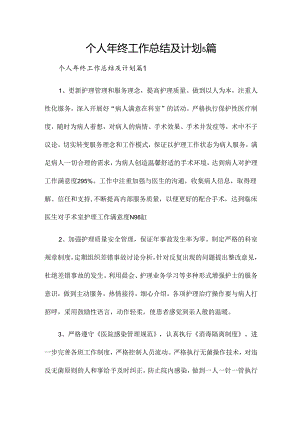 个人年终工作总结及计划5篇.docx