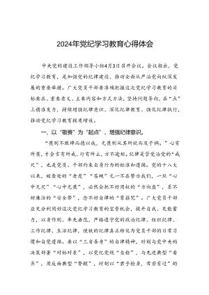 2024年党纪学习教育六大纪律的学习心得体会(十五篇).docx