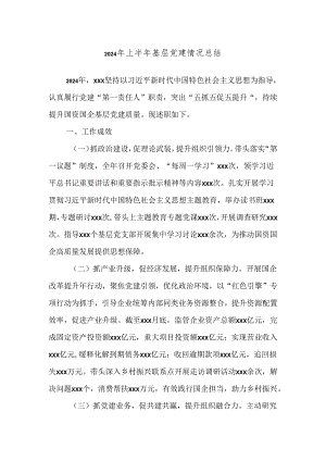 2024年上半年基层党建情况总结.docx