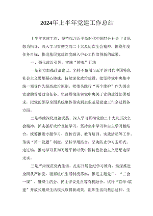 2024年开展上半年党建工作总结 （合计9份）.docx