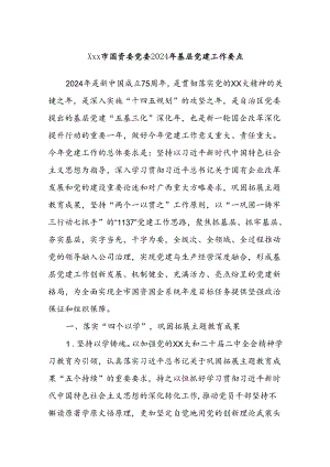Xxx市国资委党委2024年基层党建工作要点.docx