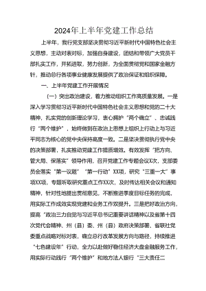2024年开展上半年党建工作总结 （9份）.docx