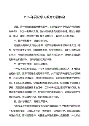 2024年党纪学习教育心得体会研讨发言材料十八篇.docx