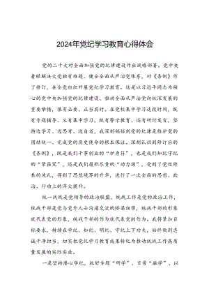 2024年党纪学习教育六项纪律研讨发言学习体会(十五篇).docx