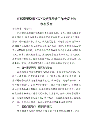 党委书记在巡察组巡察反馈工作会议上的表态发言.docx