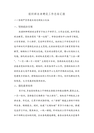 组织部自身建设工作总结汇报.docx