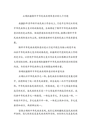 正确把握铸牢中华民族共同体意识的几个问题.docx