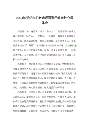 精品2024年党纪学习教育观看警示教育片心得体会28篇.docx