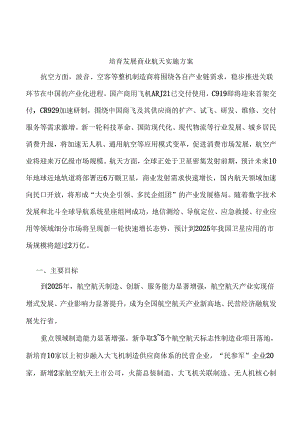 培育发展商业航天实施方案.docx
