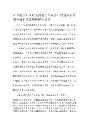 在专题学习研讨交流会上的发言.docx