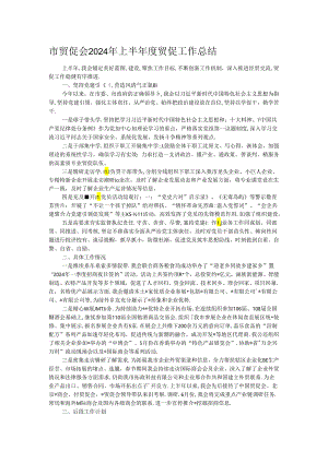 市贸促会2024年上半年度贸促工作总结.docx
