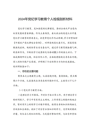 2024党纪学习教育专题民主生活会班子对照检查材料八篇.docx