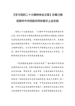 在着力推进铸牢中华民族共同体意识上走在前.docx