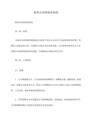 集体合同和规章制度.docx