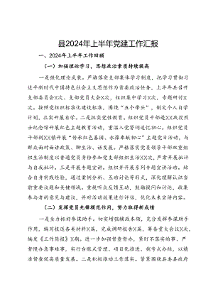 某县2024年上半年党建工作汇报.docx