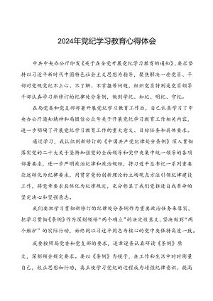 纪检干部关于党纪学习教育的心得体会十篇.docx