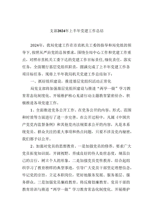 支部2024年上半年党建工作总结（共五篇选择）.docx