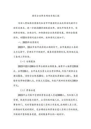 国有企业降本增效专题汇报.docx