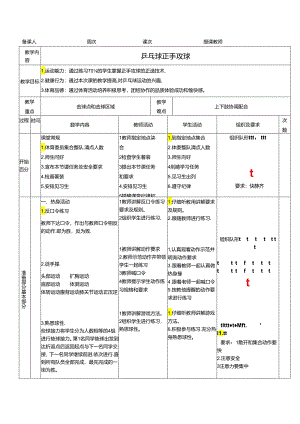 乒乓球正手攻球教案.docx