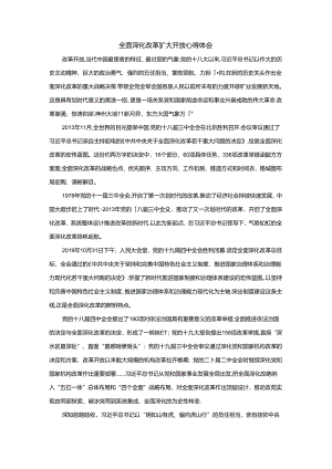 全面深化改革扩大开放心得体会.docx