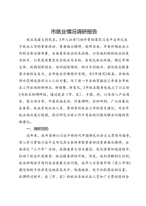 市就业情况调研报告.docx
