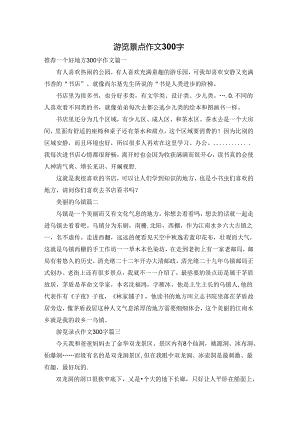 游览景点作文300字.docx