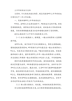 上半年财政运行总结.docx
