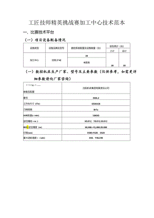 工匠技师精英挑战赛加工中心技术范本.docx