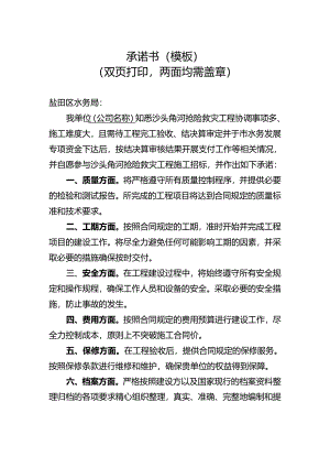 承诺书（模板）.docx