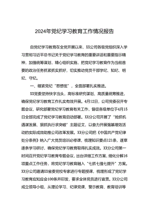 推动2024年党纪学习教育工作情况报告(10篇).docx