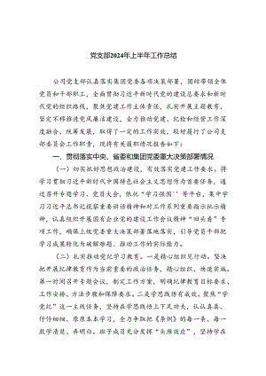 党支部2024年上半年工作总结范文九篇（精选版）.docx