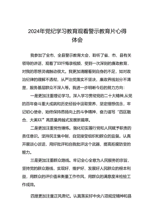 观看2024年党纪学习教育警示教育专题片的心得体会28篇.docx