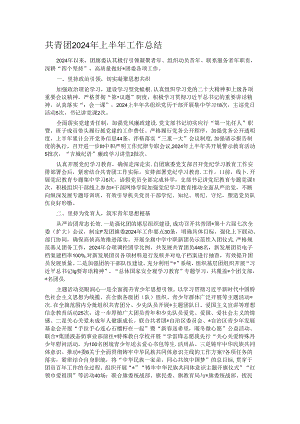 共青团2024年上半年工作总结.docx
