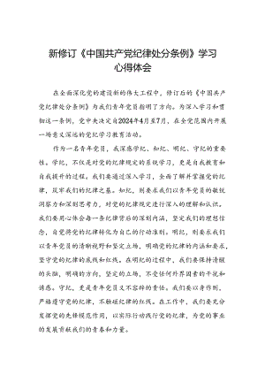 2024年党纪学习教育关于新修订中国共产党纪律处分条例心得体会党员发言稿十四篇.docx