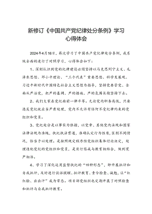 2024年版中国共产党纪律处分条例学习心得体会十四篇.docx