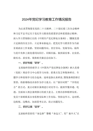 2024党纪学习教育开展情况工作总结报告(10篇).docx