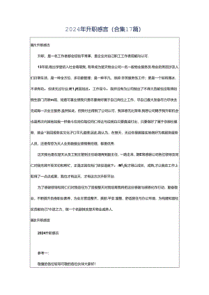 2024年升职感言（合集17篇）.docx