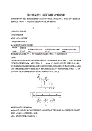 2025优化设计一轮第6讲 实验 验证动量守恒定律.docx