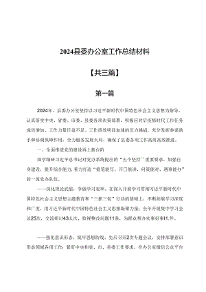 2024县委办公室工作总结材料3篇.docx