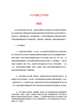 2024党建工作总结（精选）.docx
