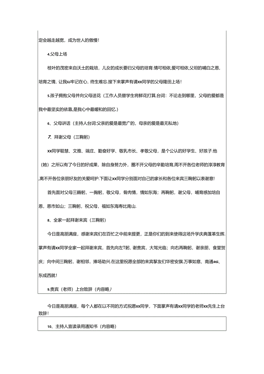 2024年升学宴流程主持台词(通用7篇).docx_第2页