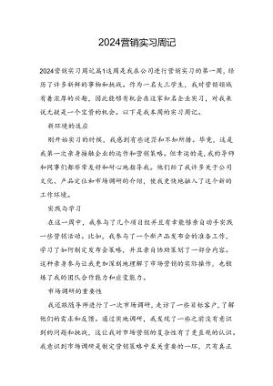 2024营销实习周记.docx