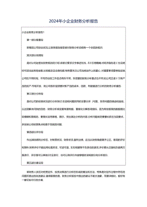 2024年小企业财务分析报告.docx