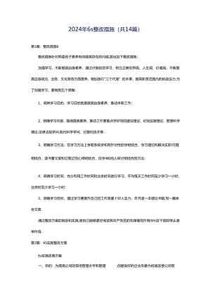 2024年6s整改措施（共14篇）.docx