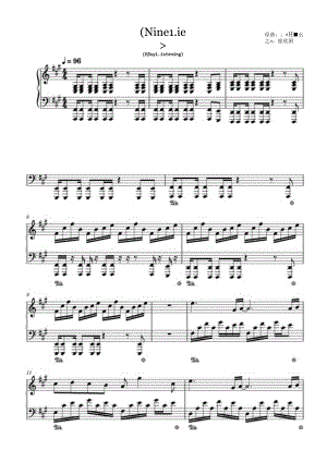 Ninelie(Easylistening) 高清钢琴谱五线谱.docx
