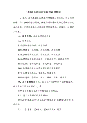 LED商业照明企业薪资管理制度.docx