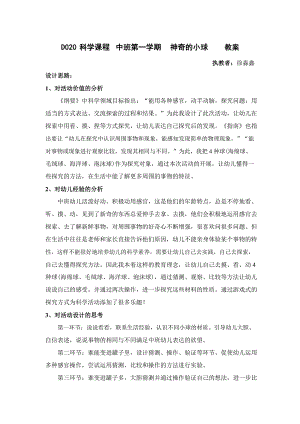 中班科学《神奇的小球》优质课视频+教案+点评自评教案.docx